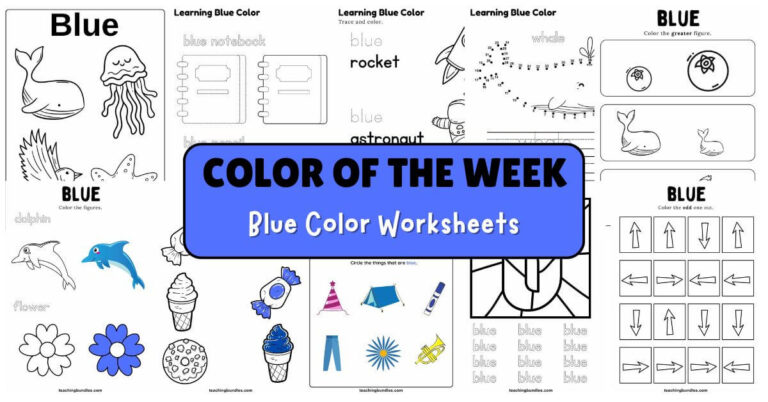 Free Blue Color Worksheets