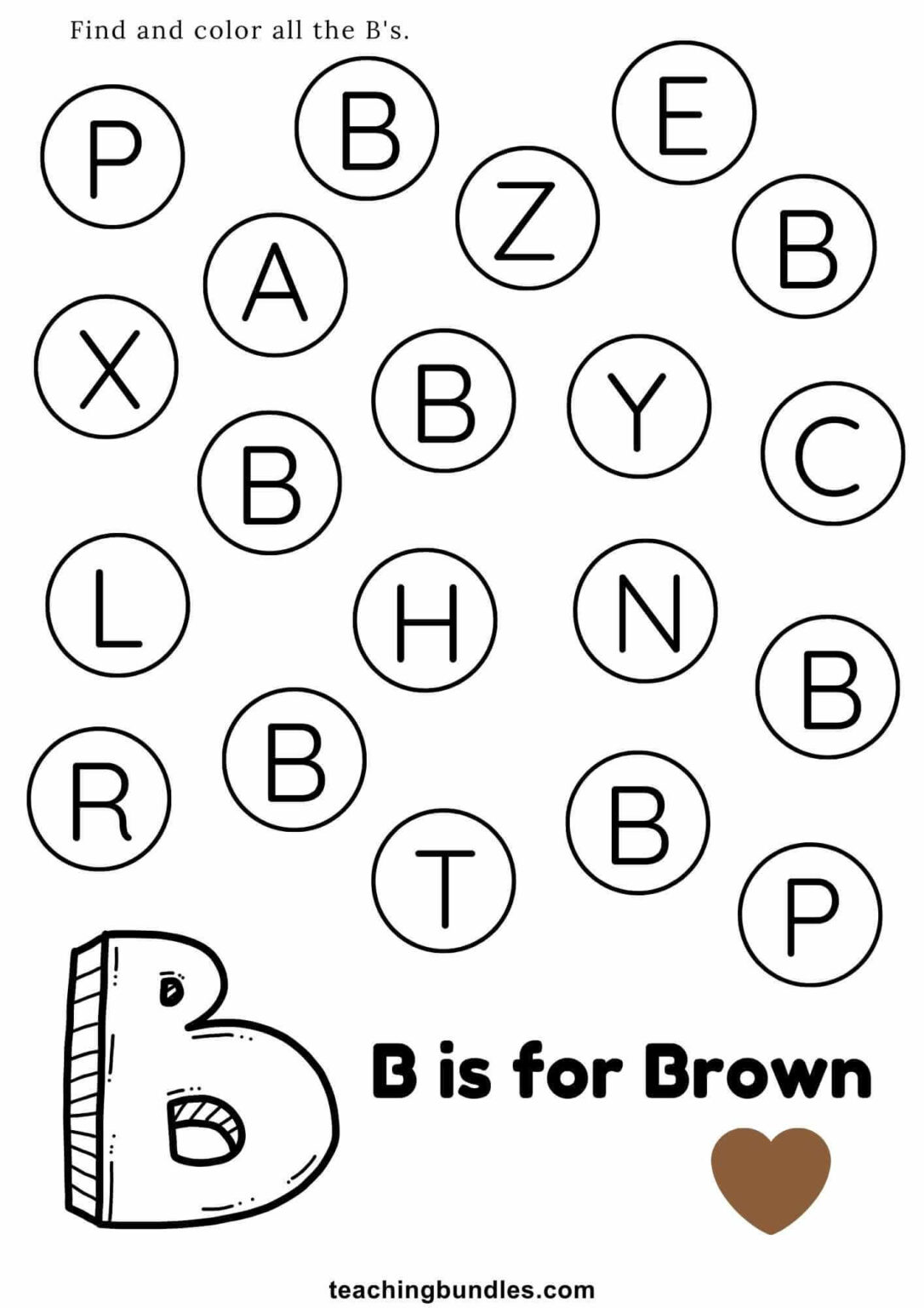 Free Brown Color Worksheets - Teachingbundles
