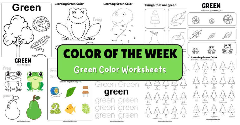 Green Color Worksheet Teaching Ideas