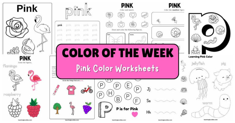 Pink Color Teaching Printable Worksheets