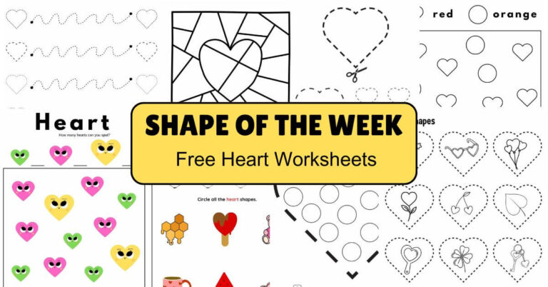 Heart Worksheets for Children