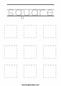 Square Shape Worksheets - Teachingbundles