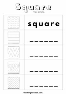 Square Shape Worksheets - Teachingbundles