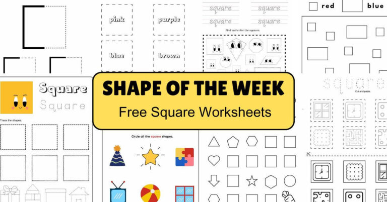 Square Worksheets for Children