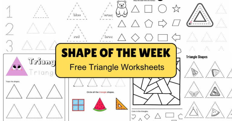 Triangle Worksheets for Children