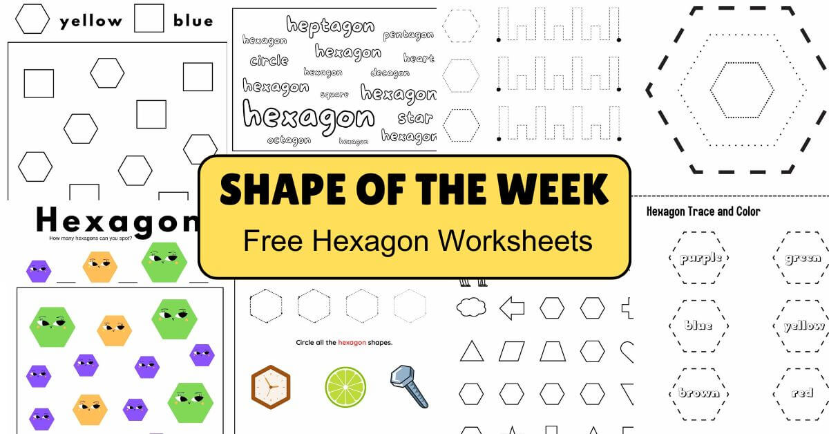 Hexagon Worksheets for Children