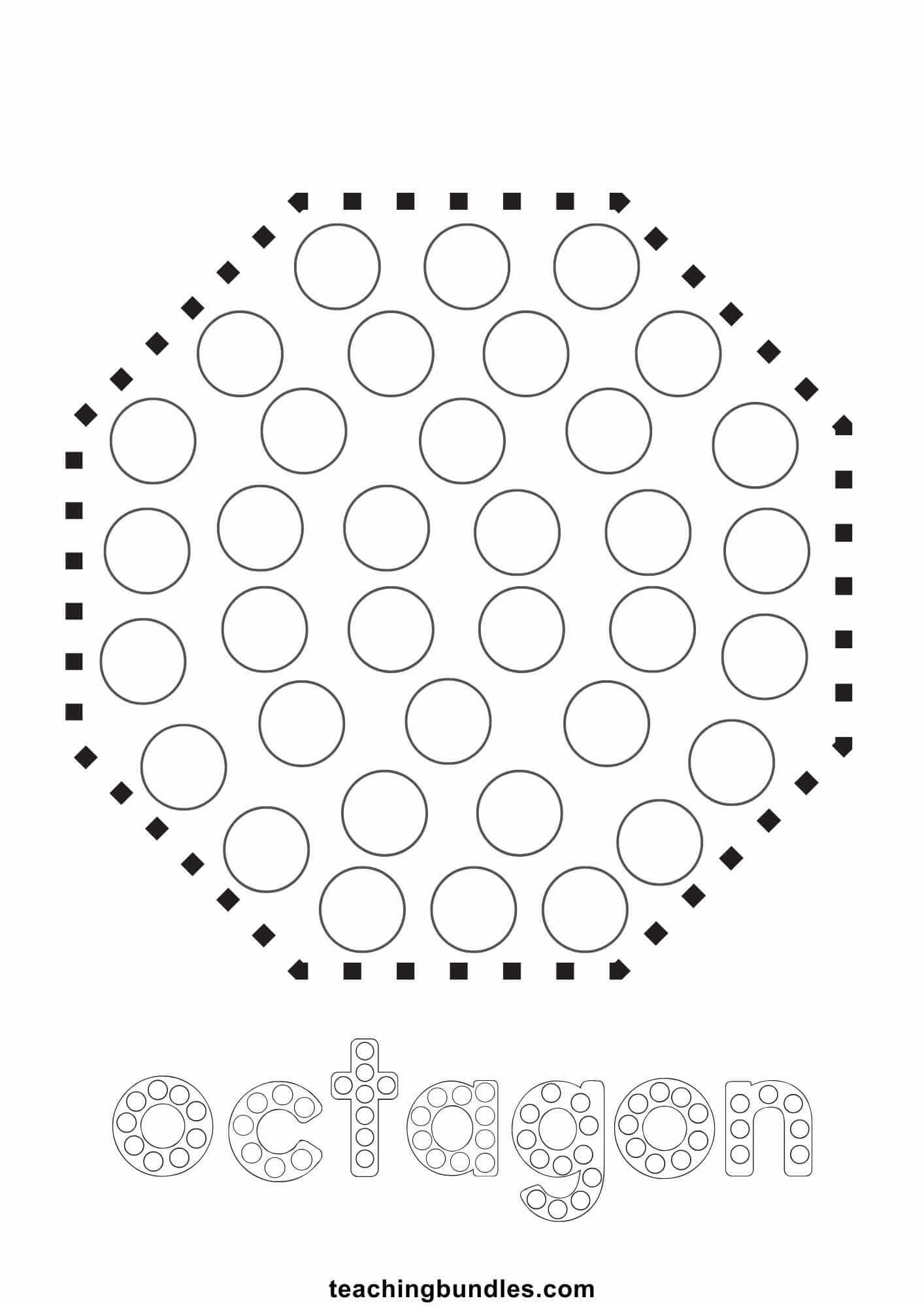 Octagon Shape Worksheets - Teachingbundles