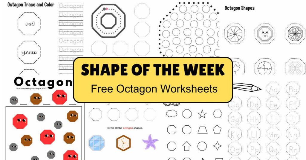 Octagon Worksheets for Children