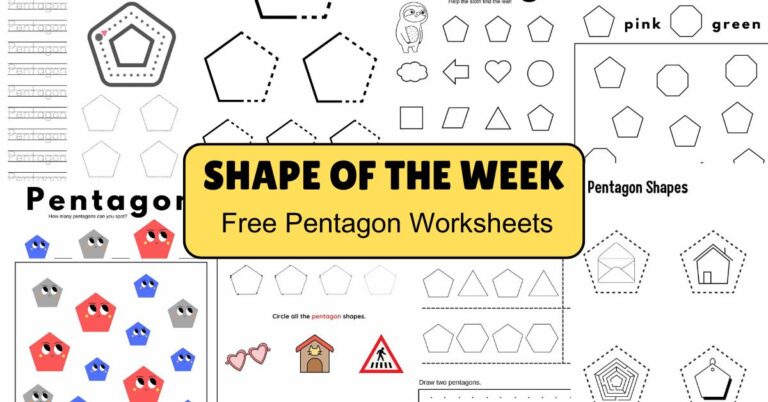 Pentagon Worksheets for Children