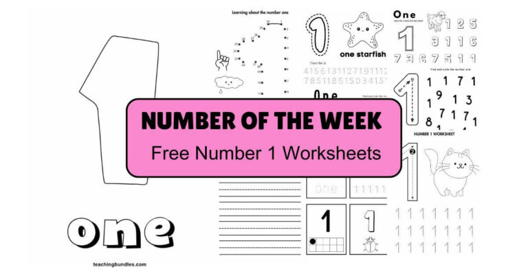 Number One 1 Worksheets Pack