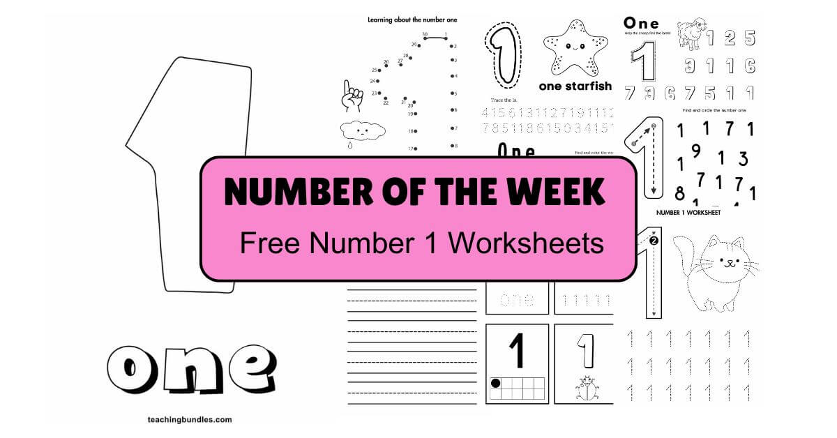 Number One 1 Worksheets Pack