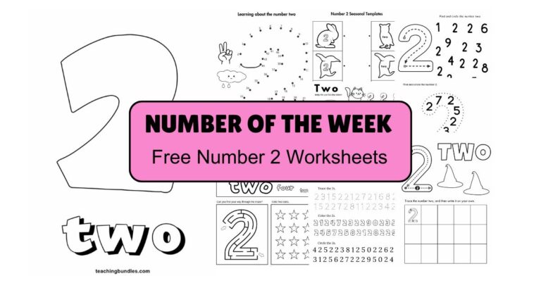 Number Two 2 Worksheets Pack