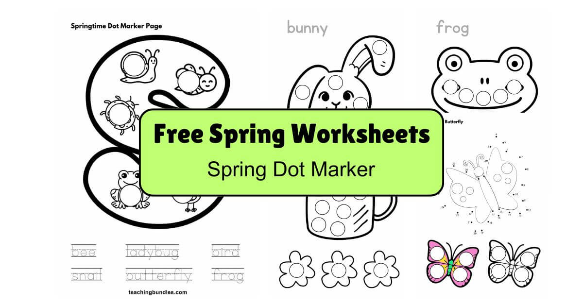 Spring Dot Marker Activity Pages