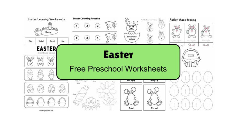 Easter Preschool Worksheets Free Printable