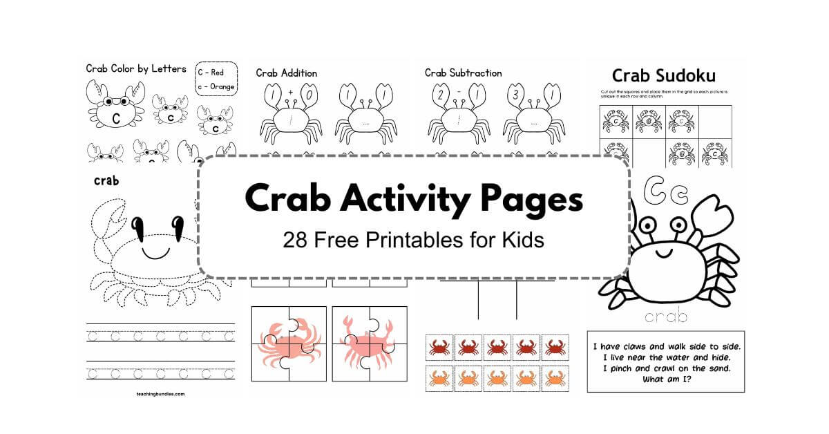 Crab Printable Activities