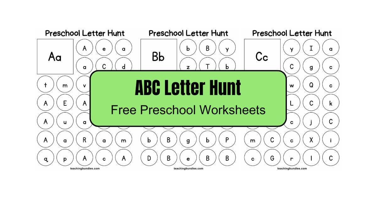Preschool Letter Hunt A to Z