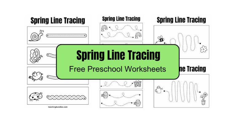 Preschool Spring Line Tracing Cards