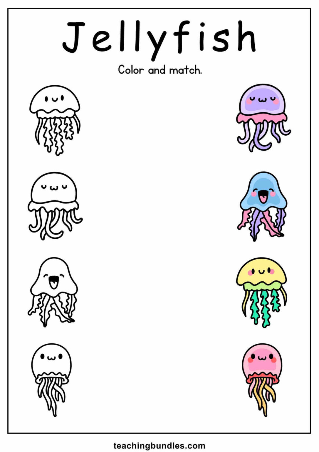 Jellyfish Activity Pages - Teachingbundles