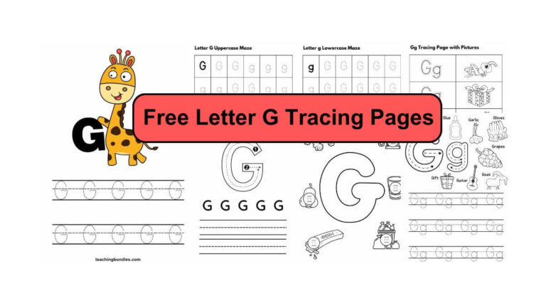 Letter G Tracing Worksheets