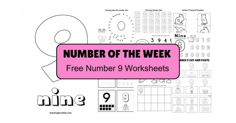 Number 9 Worksheets