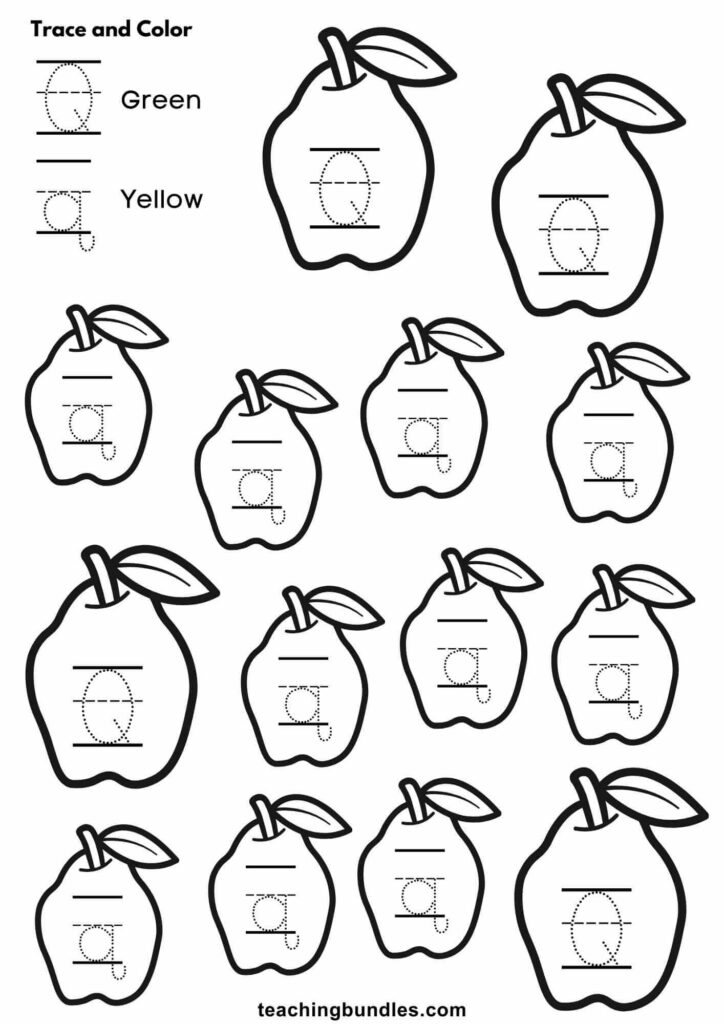 Letter Q Tracing Worksheets - Teachingbundles