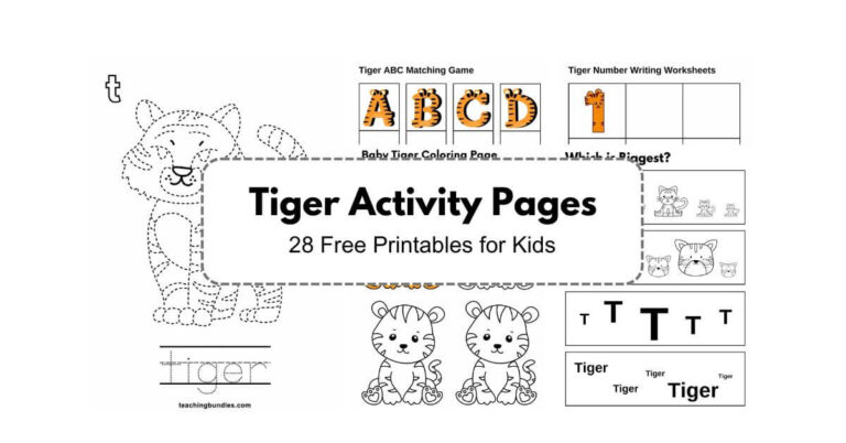 Tiger Activity Pages