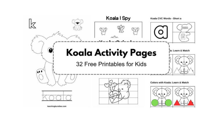 Fun koala worksheets with engaging activities for young learners.