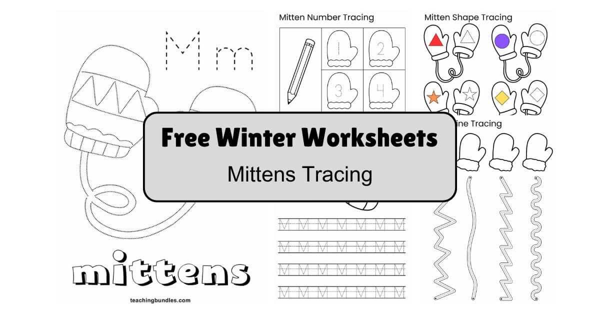 Handwriting skill building through mitten tracing exercises.