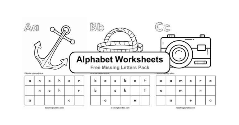 Alphabet Missing Letters Worksheets