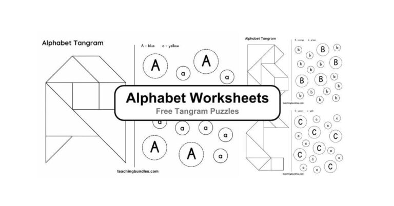Alphabet Tangram Worksheets