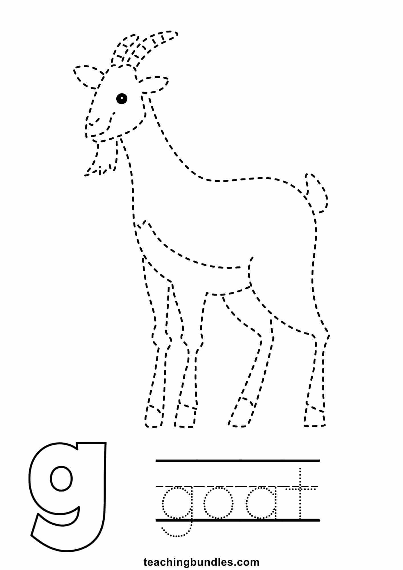 Goat tracing activity sheet