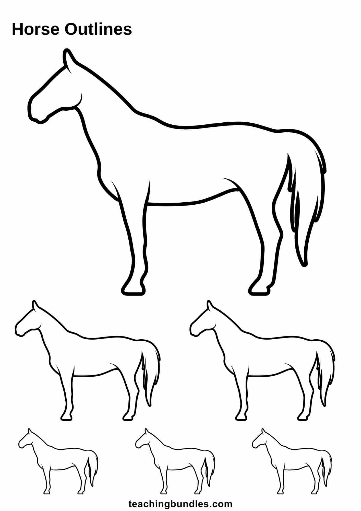 Printable horse craft templates for kids