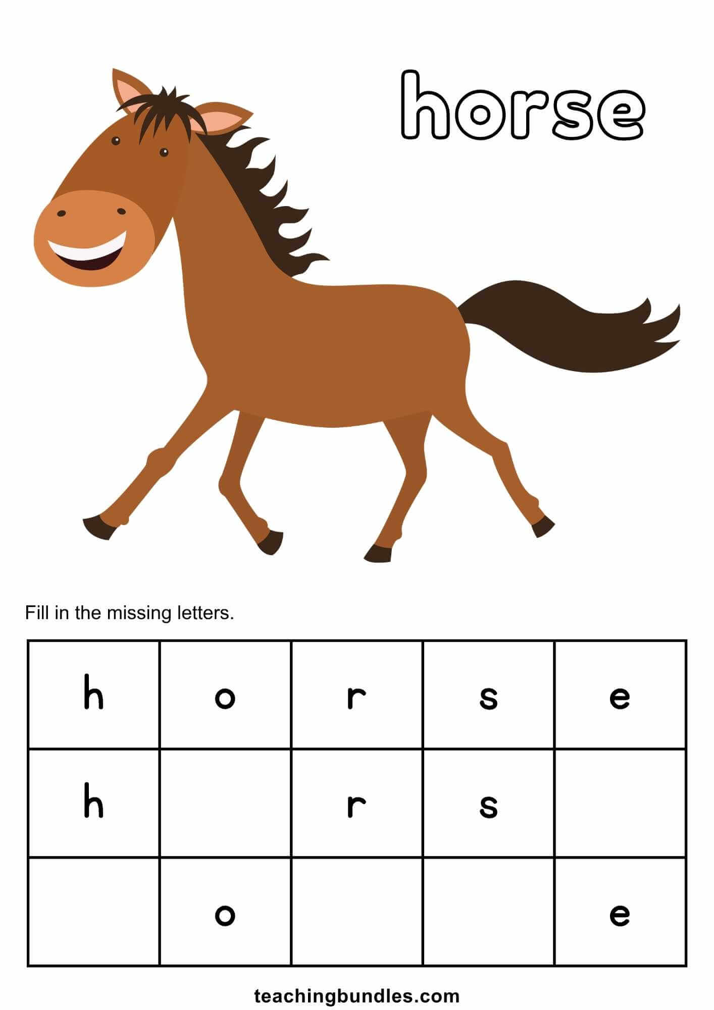 Horse educational puzzle games