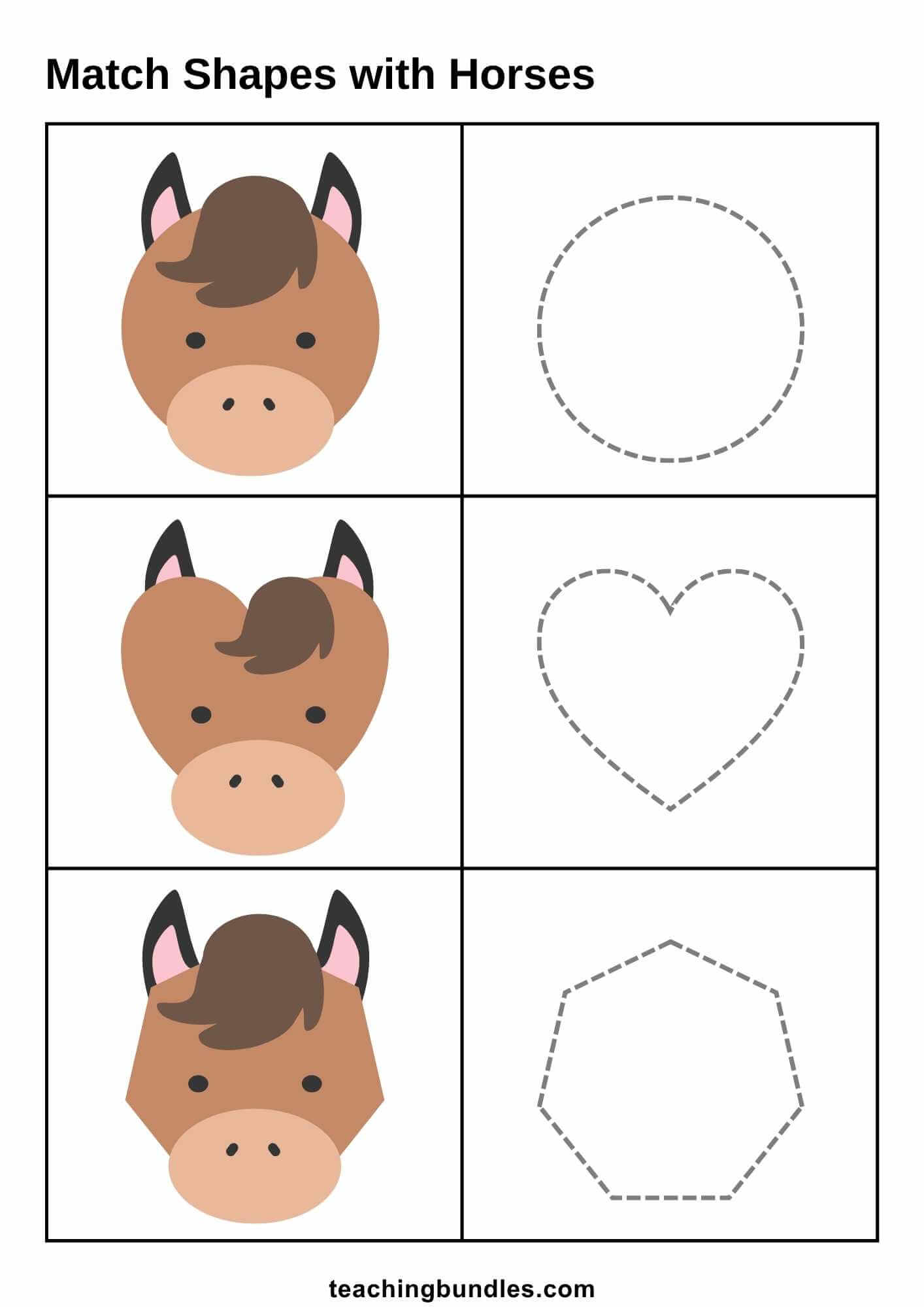 Horse shape matching game