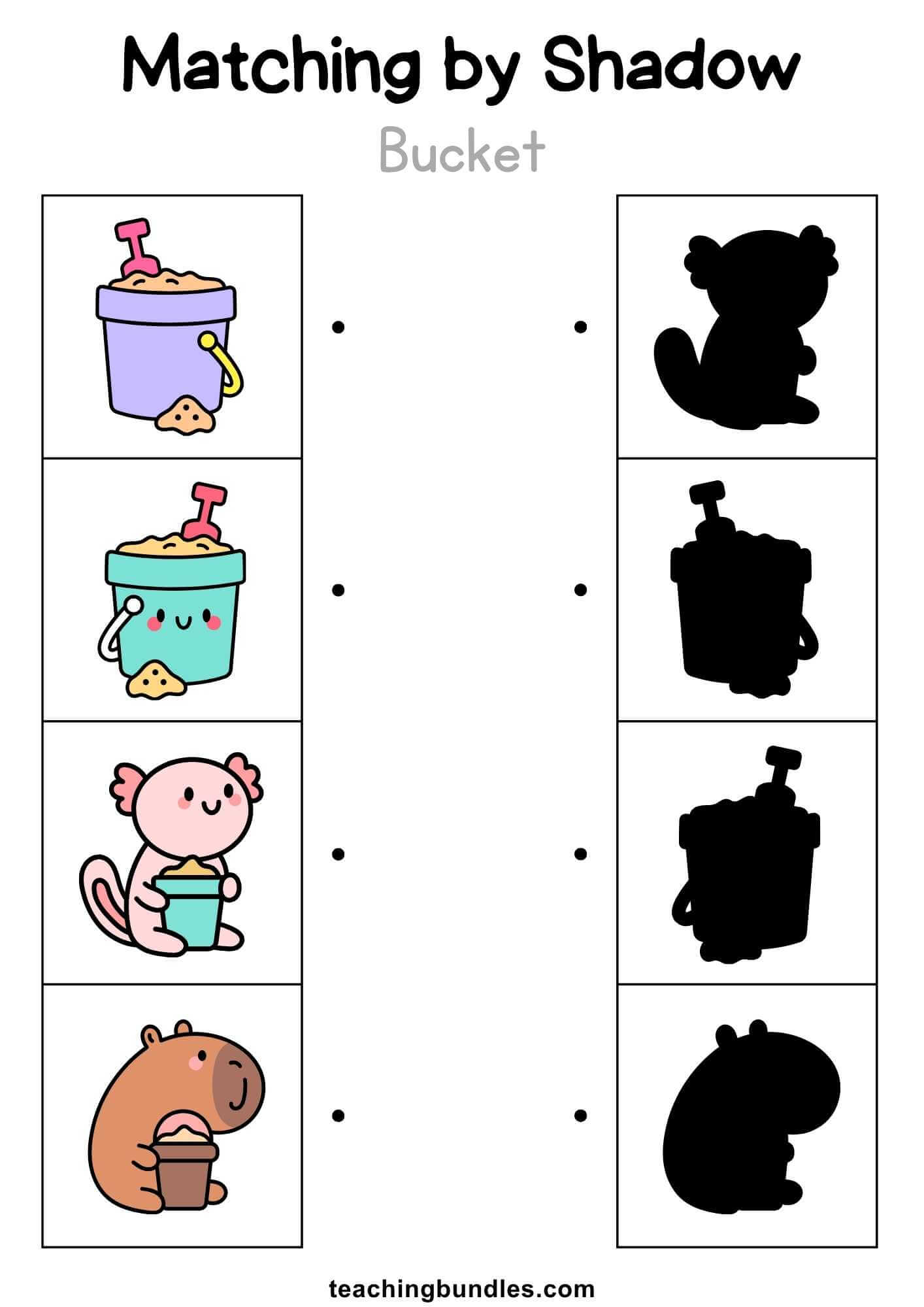 Bucket shadow matching activity
