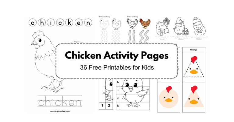 Chicken‑Themed Early Learning Worksheets
