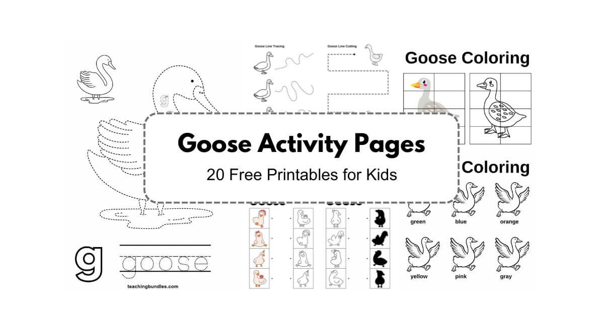 Goose printable activities for kids