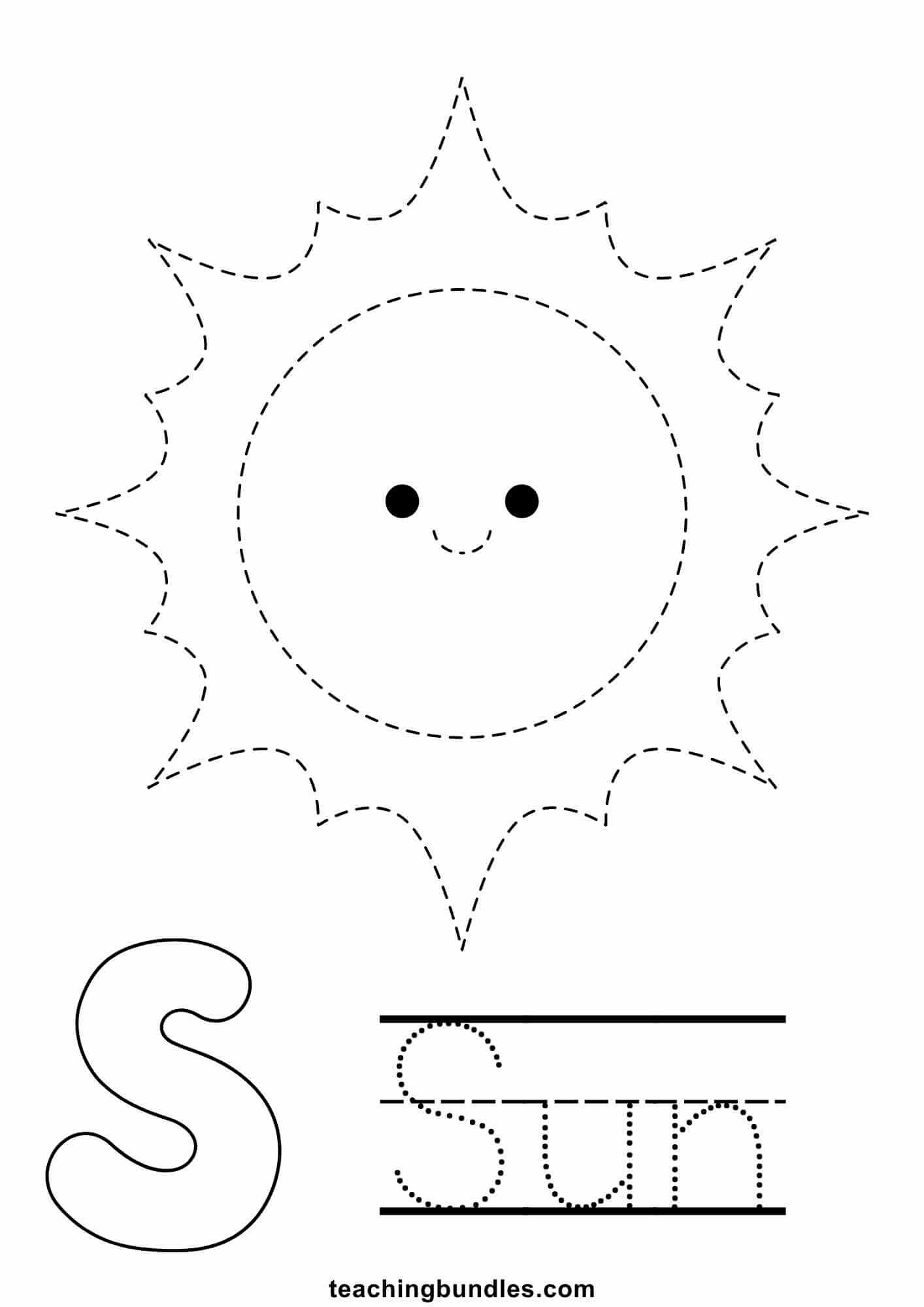 Sun tracing learning sheet