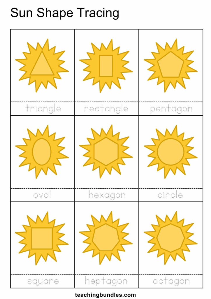 Mark Making Sun Activity Free Sun Tracing Worksheets - Teachingbundles