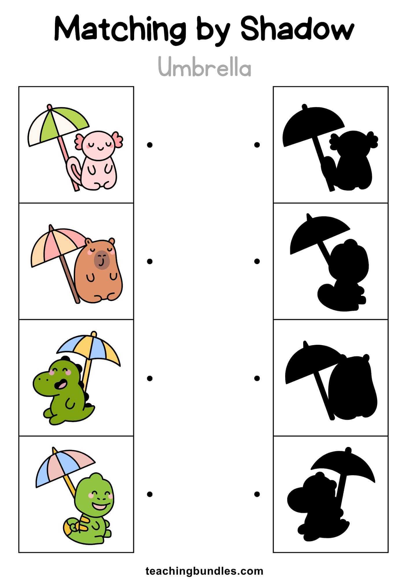 Umbrella shadow matching page