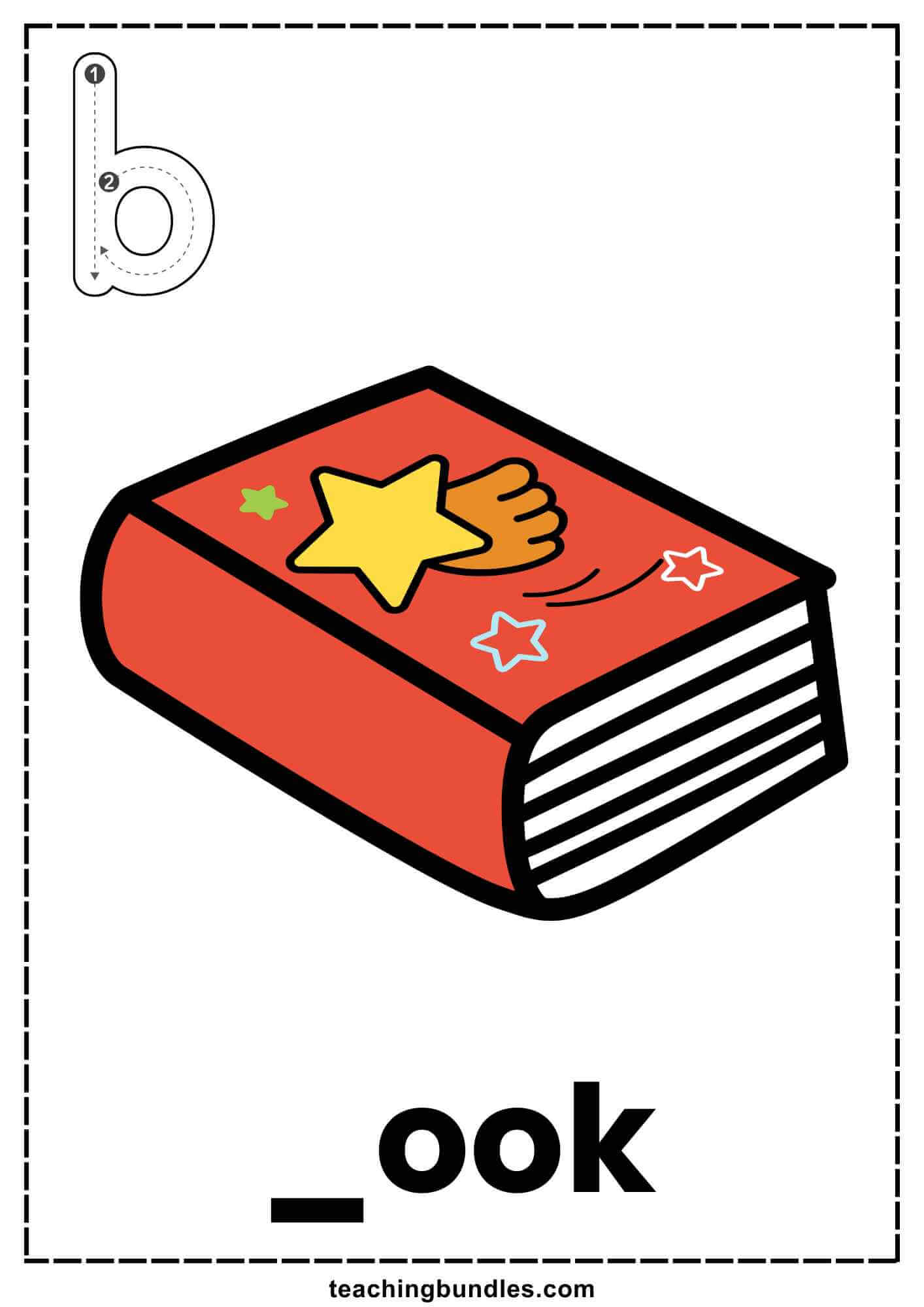 Book Letter B Sound Practice Worksheet