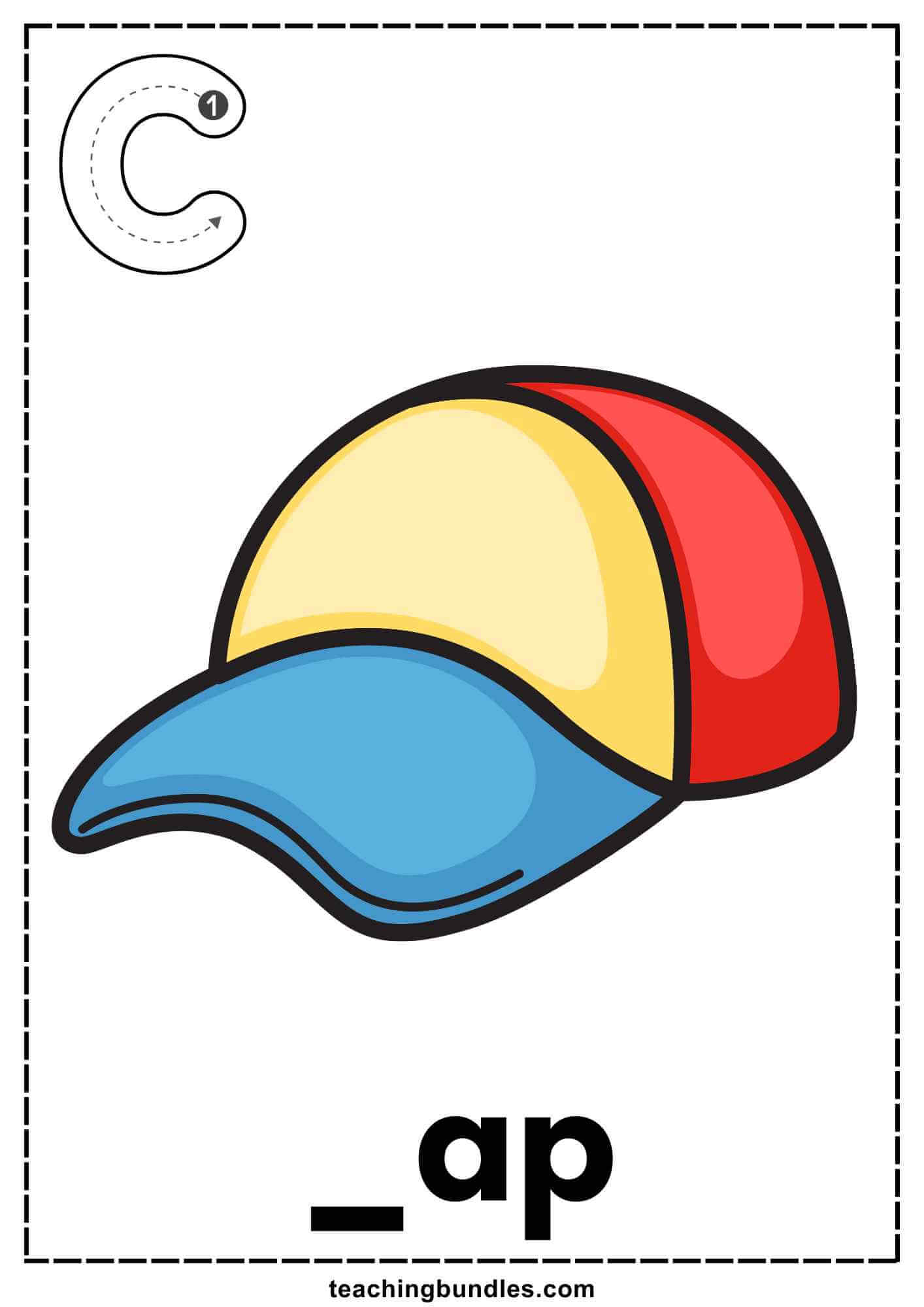 Cap Letter C Sound Practice Worksheet