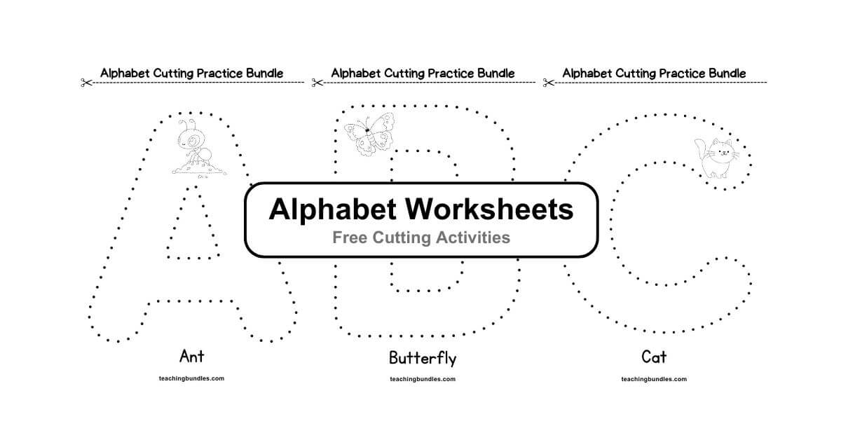 Alphabet Cutting Practice A to Z Fun Learning Pack for Kids