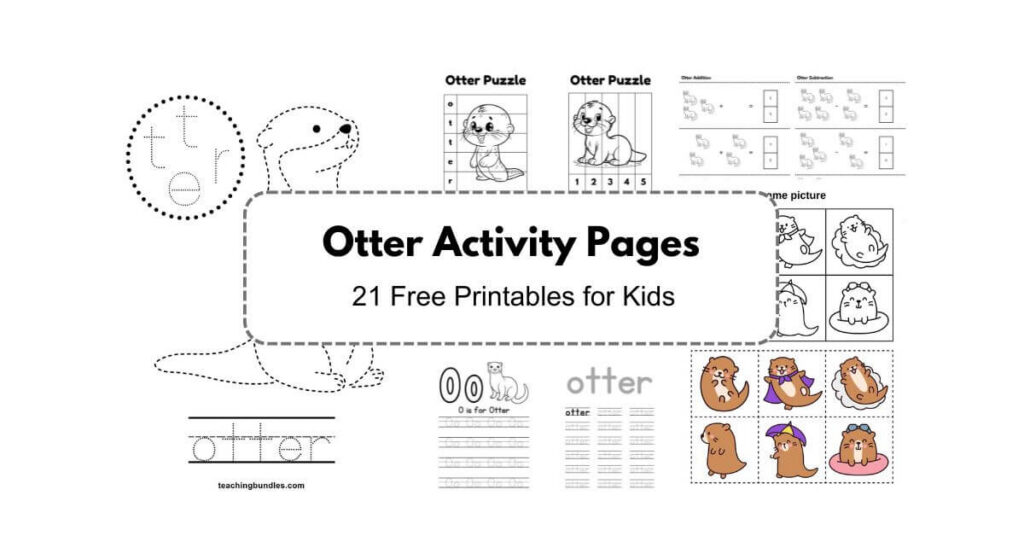 Otter Activity Pack for Preschool and Kindergarten