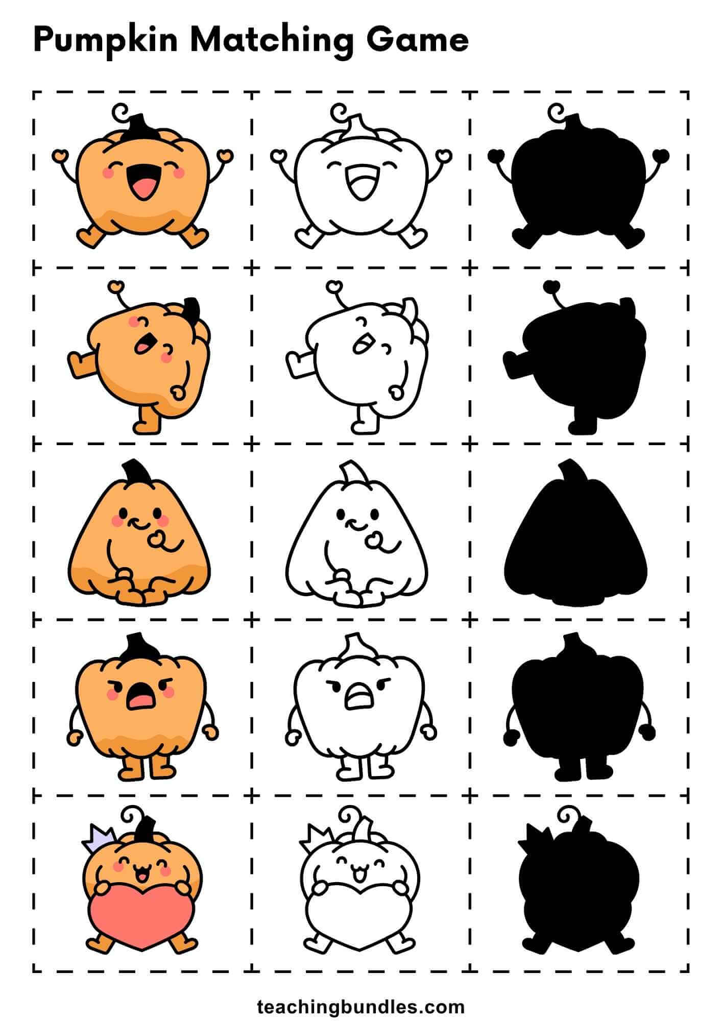 Picture Matching Activity Sheet for Preschoolers