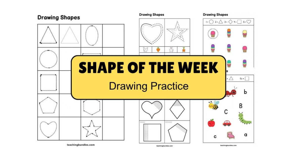 Drawing basic shapes like circles and squares to build early motor skills.