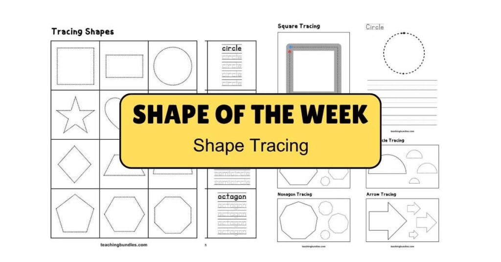Preschool shape tracing workbook to support early learning.