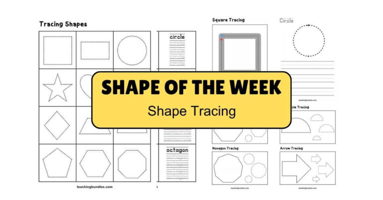 Preschool shape tracing workbook to support early learning.