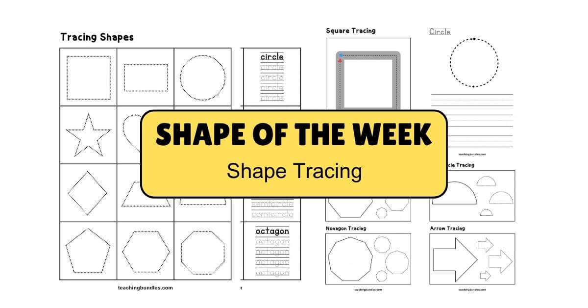 Preschool shape tracing workbook to support early learning.