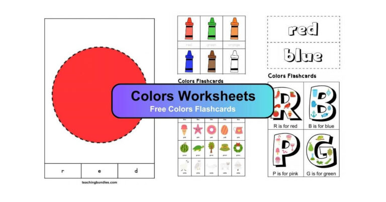 Free printable color learning flashcards.
